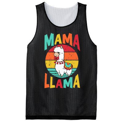 Mama Llama Funny Mother's Day Mom lover Mesh Reversible Basketball Jersey Tank