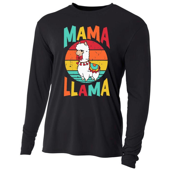 Mama Llama Funny Mother's Day Mom lover Cooling Performance Long Sleeve Crew