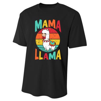 Mama Llama Funny Mother's Day Mom lover Performance Sprint T-Shirt