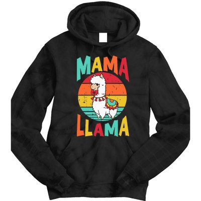 Mama Llama Funny Mother's Day Mom lover Tie Dye Hoodie