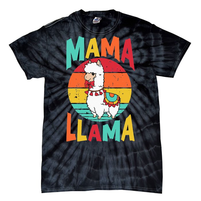 Mama Llama Funny Mother's Day Mom lover Tie-Dye T-Shirt