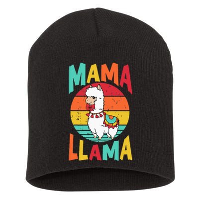 Mama Llama Funny Mother's Day Mom lover Short Acrylic Beanie