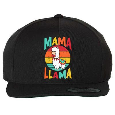 Mama Llama Funny Mother's Day Mom lover Wool Snapback Cap