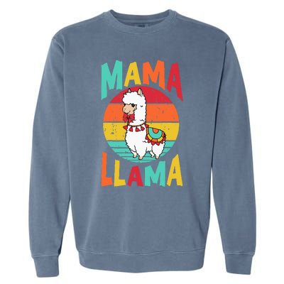 Mama Llama Funny Mother's Day Mom lover Garment-Dyed Sweatshirt