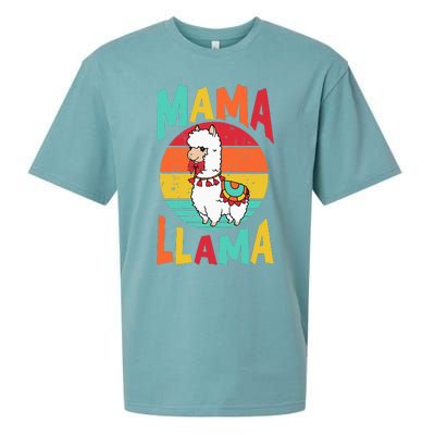 Mama Llama Funny Mother's Day Mom lover Sueded Cloud Jersey T-Shirt