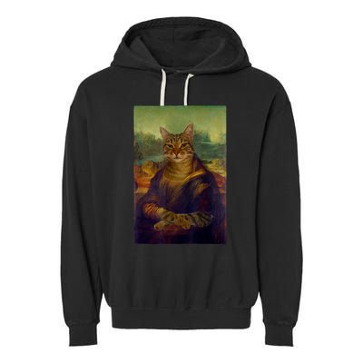 Meowing Lisa Funny Cat Cat Art Cat Lover Cat Owner Garment-Dyed Fleece Hoodie