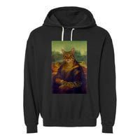 Meowing Lisa Funny Cat Cat Art Cat Lover Cat Owner Garment-Dyed Fleece Hoodie