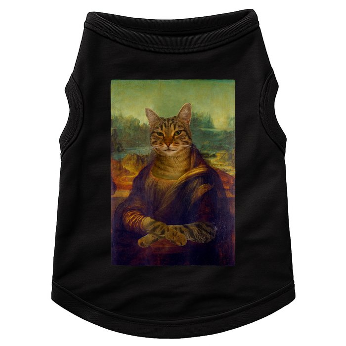 Meowing Lisa Funny Cat Cat Art Cat Lover Cat Owner Doggie Tank