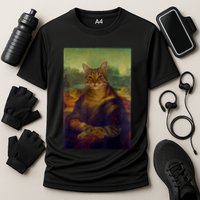 Meowing Lisa Funny Cat Cat Art Cat Lover Cat Owner Performance Shirt