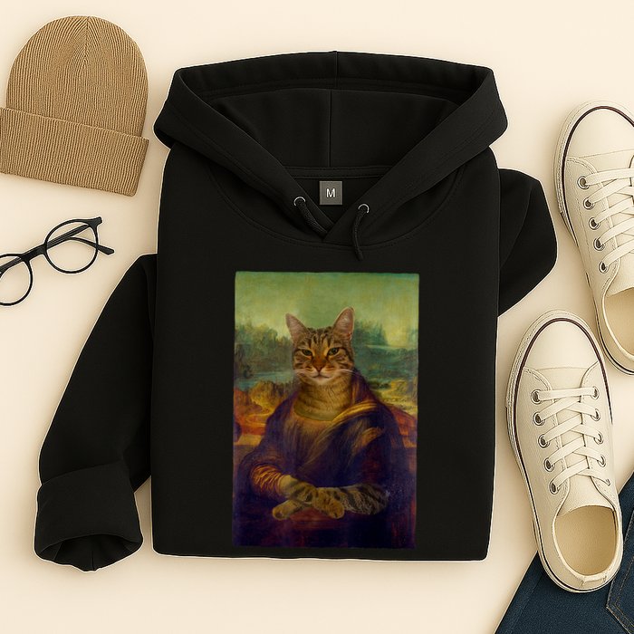 Meowing Lisa Funny Cat Cat Art Cat Lover Cat Owner Hoodie