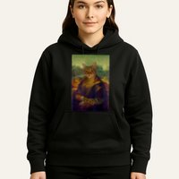 Meowing Lisa Funny Cat Cat Art Cat Lover Cat Owner Hoodie