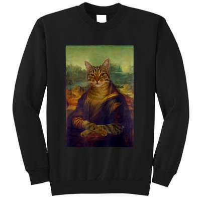 Meowing Lisa Funny Cat Cat Art Cat Lover Cat Owner Sweatshirt