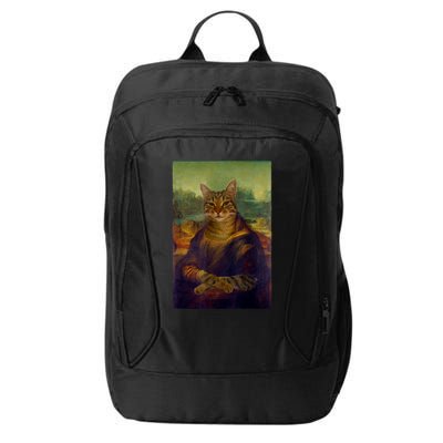 Meowing Lisa Funny Cat Cat Art Cat Lover Cat Owner City Backpack