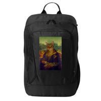 Meowing Lisa Funny Cat Cat Art Cat Lover Cat Owner City Backpack
