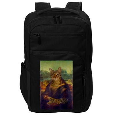 Meowing Lisa Funny Cat Cat Art Cat Lover Cat Owner Impact Tech Backpack