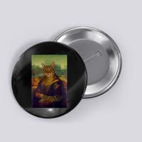 Meowing Lisa Funny Cat Cat Art Cat Lover Cat Owner Button