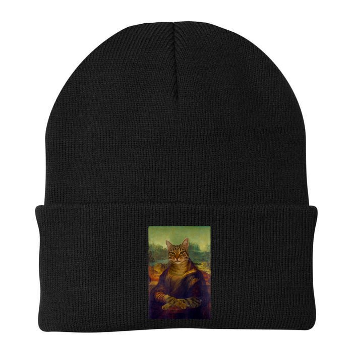 Meowing Lisa Funny Cat Cat Art Cat Lover Cat Owner Beanie