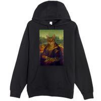 Meowing Lisa Funny Cat Cat Art Cat Lover Cat Owner Premium Pullover Hoodie