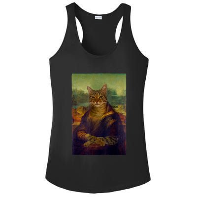 Meowing Lisa Funny Cat Cat Art Cat Lover Cat Owner Ladies PosiCharge Competitor Racerback Tank