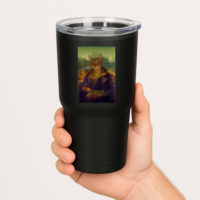 Meowing Lisa Funny Cat Cat Art Cat Lover Cat Owner Tumbler