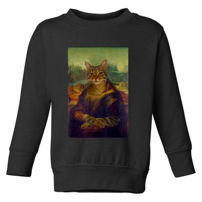 Meowing Lisa Funny Cat Cat Art Cat Lover Cat Owner Toddler Sweatshirt