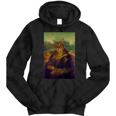Meowing Lisa Funny Cat Cat Art Cat Lover Cat Owner Tie Dye Hoodie