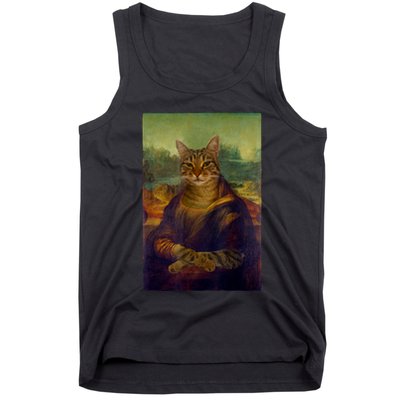 Meowing Lisa Funny Cat Cat Art Cat Lover Cat Owner Tank Top