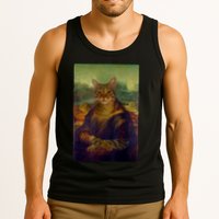 Meowing Lisa Funny Cat Cat Art Cat Lover Cat Owner Tank Top