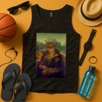 Meowing Lisa Funny Cat Cat Art Cat Lover Cat Owner Tank Top