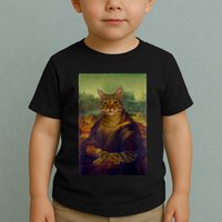 Meowing Lisa Funny Cat Cat Art Cat Lover Cat Owner Toddler T-Shirt