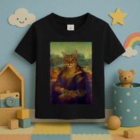 Meowing Lisa Funny Cat Cat Art Cat Lover Cat Owner Toddler T-Shirt