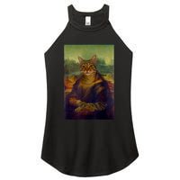 Meowing Lisa Funny Cat Cat Art Cat Lover Cat Owner Women's Perfect Tri Rocker Tank