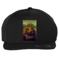 Meowing Lisa Funny Cat Cat Art Cat Lover Cat Owner Wool Snapback Cap