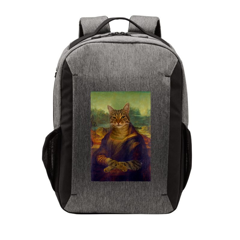 Meowing Lisa Funny Cat Cat Art Cat Lover Cat Owner Vector Backpack