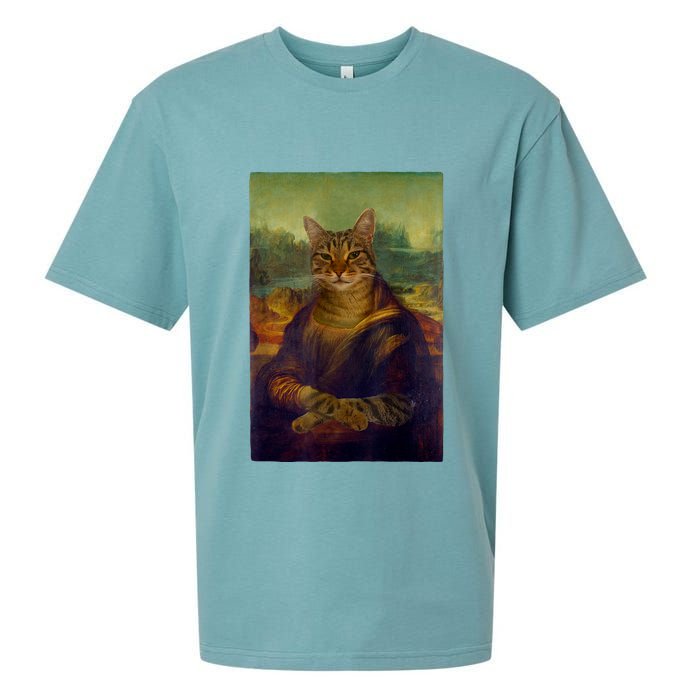 Meowing Lisa Funny Cat Cat Art Cat Lover Cat Owner Sueded Cloud Jersey T-Shirt