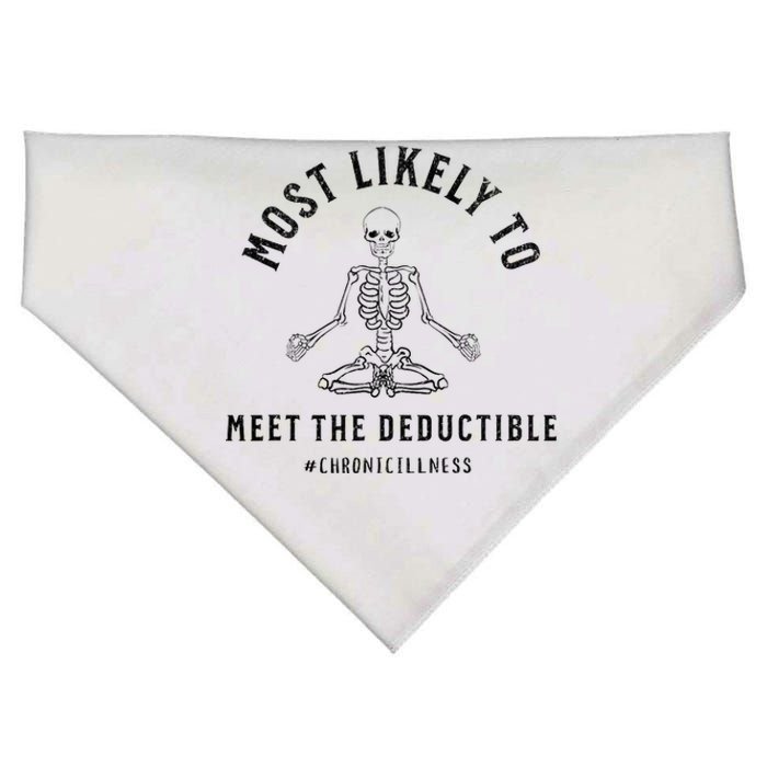 Most Likely Funny Deductible Chronic Condition Illness USA-Made Doggie Bandana