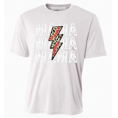 Mama Leopard Flash Happy Mother Day Funny Mama Gift Cooling Performance Crew T-Shirt