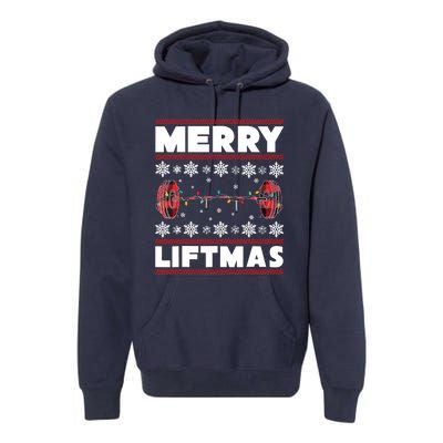 Merry Liftmas Funny Christmas Gym Workout Fitness Gift Premium Hoodie