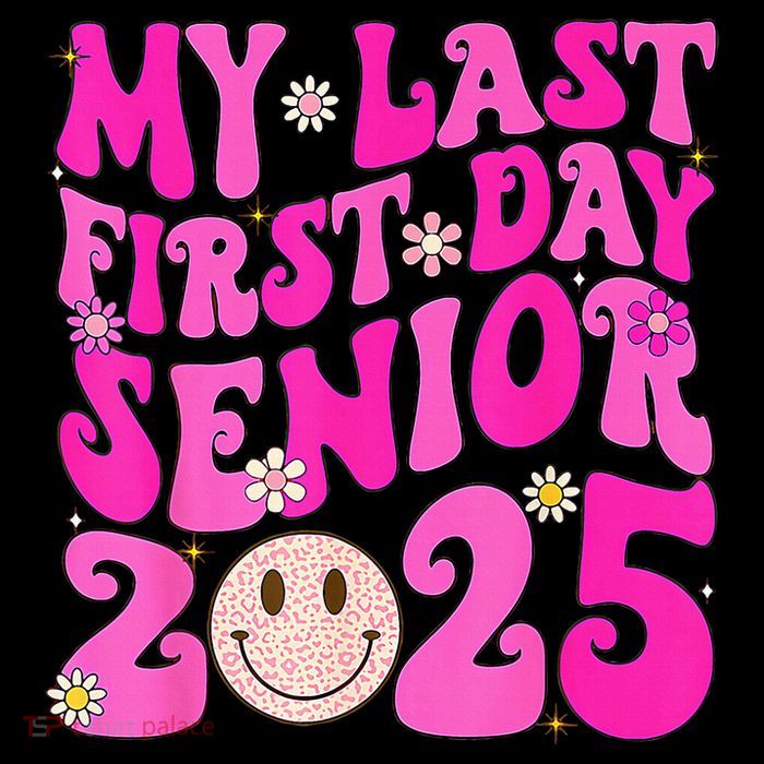 My Last First Day Senior 2025 Back To School Class Stripe Pom Pom Beanie