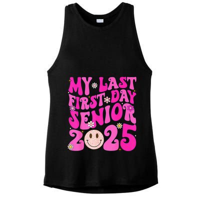My Last First Day Senior 2025 Back To School Class Ladies PosiCharge Tri-Blend Wicking Tank