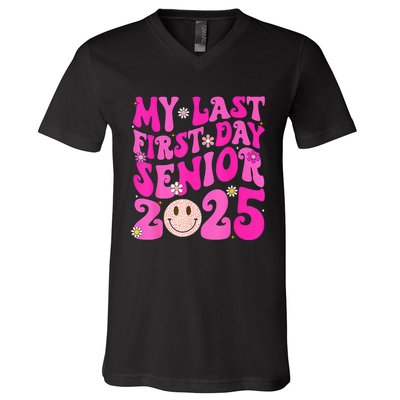 My Last First Day Senior 2025 Back To School Class V-Neck T-Shirt