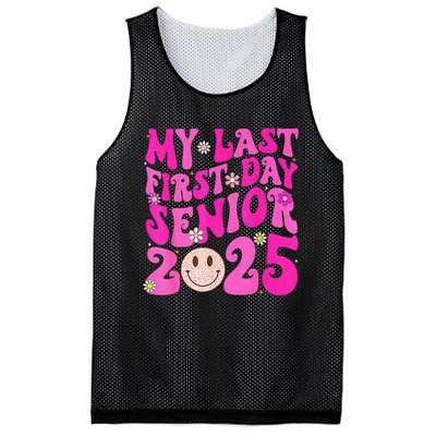 My Last First Day Senior 2025 Back To School Class Mesh Reversible Basketball Jersey Tank