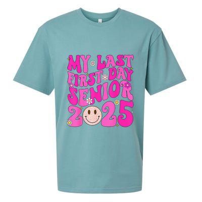 My Last First Day Senior 2025 Back To School Class Sueded Cloud Jersey T-Shirt