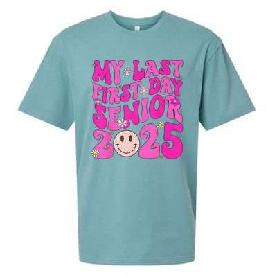 My Last First Day Senior 2025 Back To School Class Sueded Cloud Jersey T-Shirt