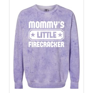 Mommys Little Firecracker Funny Mothers Day Funny Gift Colorblast Crewneck Sweatshirt