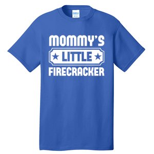 Mommys Little Firecracker Funny Mothers Day Funny Gift Tall T-Shirt