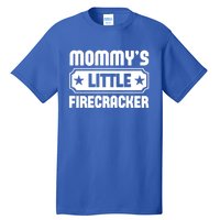 Mommys Little Firecracker Funny Mothers Day Funny Gift Tall T-Shirt