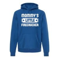 Mommys Little Firecracker Funny Mothers Day Funny Gift Premium Hoodie