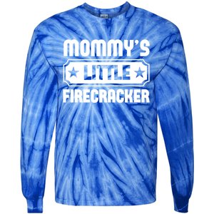 Mommys Little Firecracker Funny Mothers Day Funny Gift Tie-Dye Long Sleeve Shirt