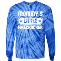 Mommys Little Firecracker Funny Mothers Day Funny Gift Tie-Dye Long Sleeve Shirt